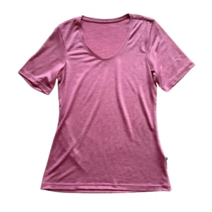 Glückskind Damen Bio T-Shirt Merinowolle & Seide | Rose