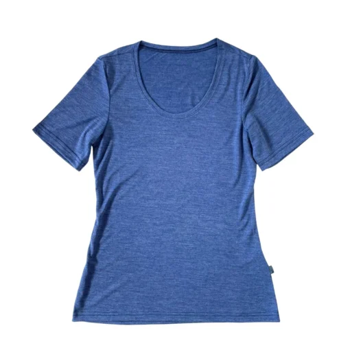 Glückskind Damen Bio T-Shirt Merinowolle & Seide | Royal blau