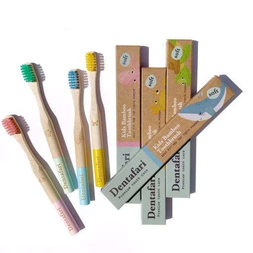 Dentafari Bambus Kinder Zahnbürste 4er Set weich