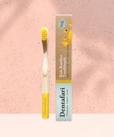 Dentafari Bambus Kinder Zahnbürste weich | gelb