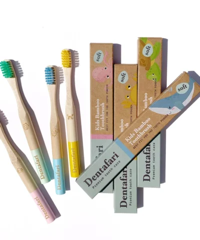 Dentafari Bambus Kinder Zahnbürste weich | grün
