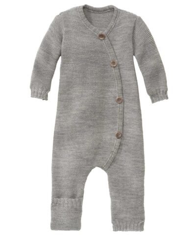 Disana Baby Merino Strick Overall | grau