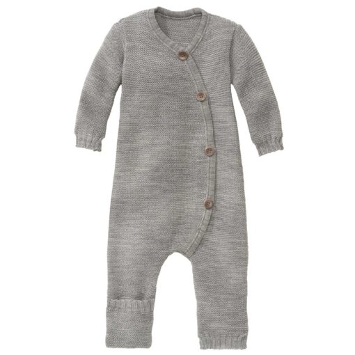 Disana Baby Merino Strick Overall | grau