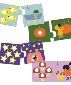 Djeco Lernspiel Puzzle Duo (12 STK / ab 2 J.) | Erste Zahlen