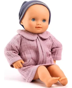Djeco Puppe Dalhia Purple mit Weichkörper und Schlafaugen 32cm