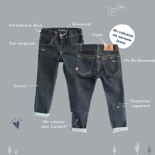 dreifeder Midi Jeans (18M-5J) | indigo