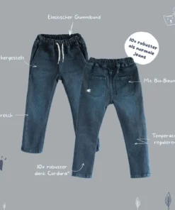 dreifeder Pull-On Jeans (5-12J) | stonewashed