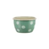 Emaille Schüsseli (ø 14cm) | creme - mint - Tupfen