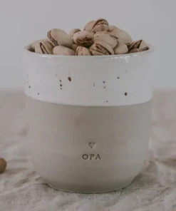 Eulenschnitt Becher Tasse aus Steingut (320ml) | Opa