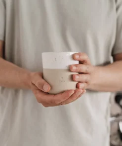 Eulenschnitt Becher Tasse aus Steingut (320ml) | Papa