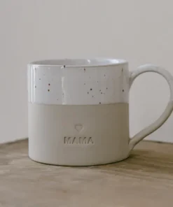 Eulenschnitt grosse Tasse aus Steingut (450ml) | Mama
