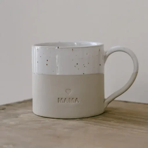 Eulenschnitt grosse Tasse aus Steingut (450ml) | Mama