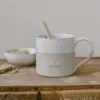Eulenschnitt grosse Tasse aus Steingut (450ml) | Mama