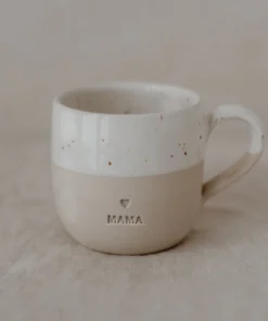 Eulenschnitt Cappuccino Tasse aus Steingut (190ml) | Mama