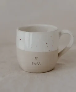 Eulenschnitt Cappuccino Tasse aus Steingut (190ml) | Papa