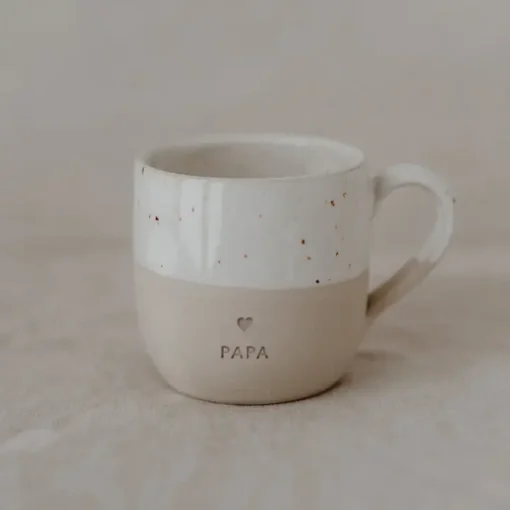 Eulenschnitt Cappuccino Tasse aus Steingut (190ml) | Papa