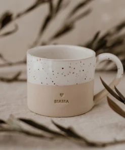 Eulenschnitt grosse Tasse aus Steingut (280ml) | Mama