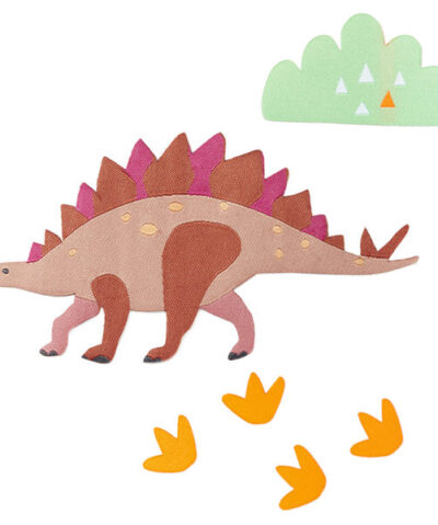 Dekosticker zum Kleben (spülmaschinenfest) | Stegosaurus