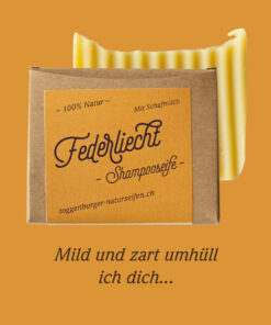 Feste Shampooseife vegan | Federleicht – 100% NATUR von Toggenburger Naturseifen