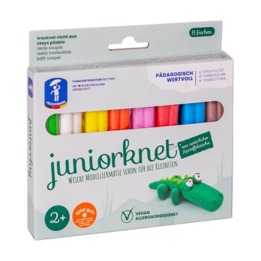 Feuchtmann Juniorknete 8x33g (ab 2 J.) | regenbogen
