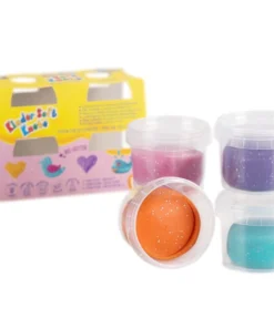 Feuchtmann Kinder Soft Knete Bio 4x80g (ab 2 J.) | Glitter
