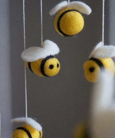 Gamcha Baby Mobile aus Filz | Bienen