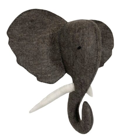 Gamcha Deko Tierkopf aus Filz | Elefant