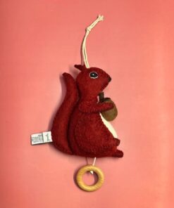 Gamcha Baby Spieluhr | Eichhörnchen rot