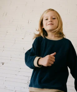 Tiralahilacha Frottee Sweatshirt Ginger | Blau