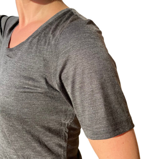 Glückskind Damen Bio T-Shirt Merinowolle & Tencel | Anthrazit