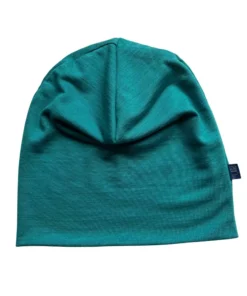 Glückskind Kinder Beanie Merinowolle & Seide | smaragd