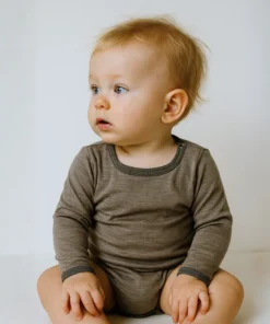 Glückskind Body Merinowolle & Seide | muskat