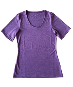Glückskind Damen T-Shirt Merinowolle & Tencel | Brombeere