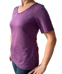 Glückskind Damen T-Shirt Merinowolle & Tencel | Brombeere