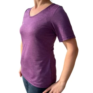 Glückskind Damen T-Shirt Merinowolle & Tencel | Brombeere