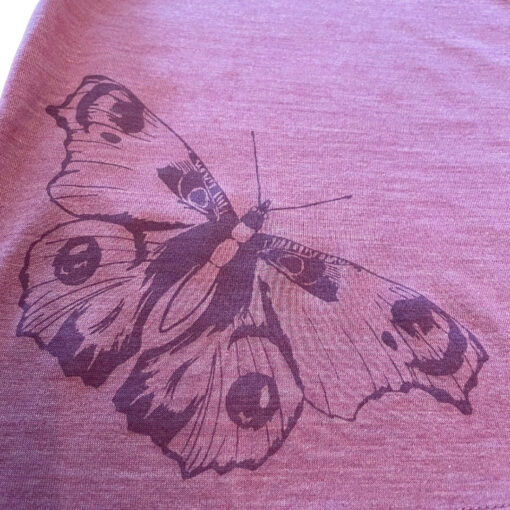 Glückskind T-Shirt Merinowolle & Seide Schmetterling | Rose