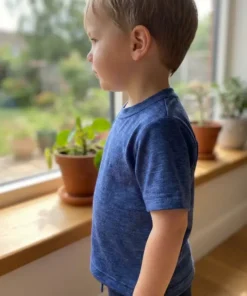 Unisex Kinder T-Shirt Merinowolle & Seide | Royal