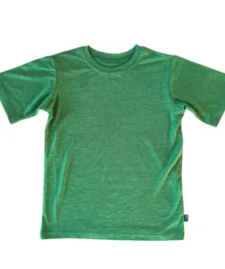 Unisex Kinder T-Shirt Merinowolle & Seide | waldgrün
