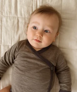 Glückskind Wickelbody Merinowolle & Seide (Bio/GOTS) | Muscat