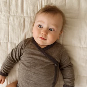 Glückskind Wickelbody Merinowolle & Seide (Bio/GOTS) | Muscat