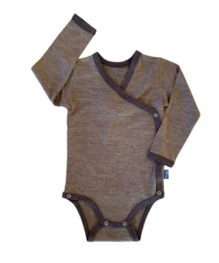 Glückskind Wickelbody Merinowolle & Seide (Bio/GOTS) | Muscat