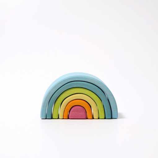 Grimm's Regenbogen aus Lindenholz (ab 3 J.) | pastell klein (6 Teile) – Bild 3