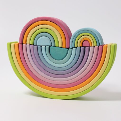 Grimm's Regenbogen aus Lindenholz (ab 3 J.) | pastell klein (6 Teile) – Bild 4