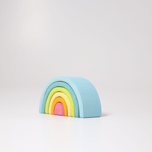 Grimm's Regenbogen aus Lindenholz (ab 3 J.) | pastell klein (6 Teile)
