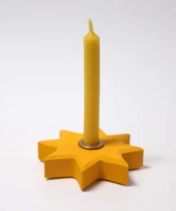 Grimm's Tischdecko Kerzenständer | Stern gelb