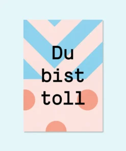 Kleine Prints Postkarte | Du bist toll