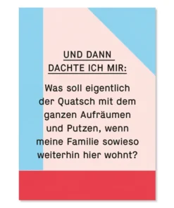 Kleine Prints Postkarte | Aufräumquatsch