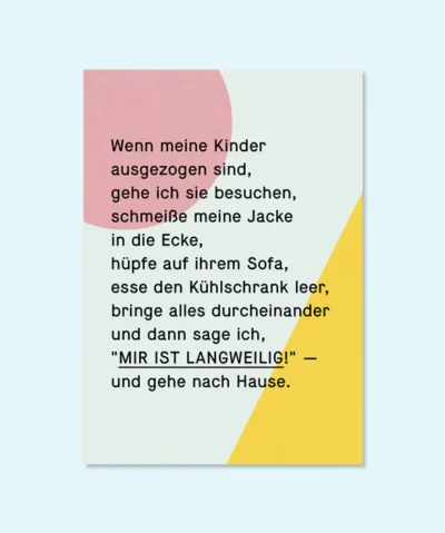 Kleine Prints Postkarte | Besuch