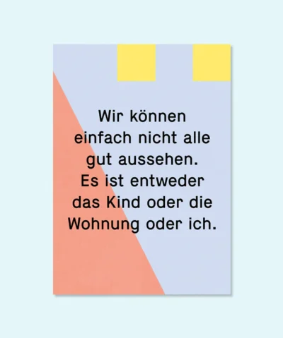 Kleine Prints Postkarte | Gut aussehen