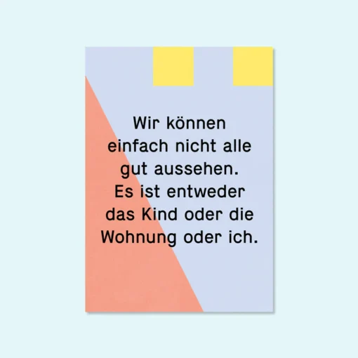 Kleine Prints Postkarte | Gut aussehen